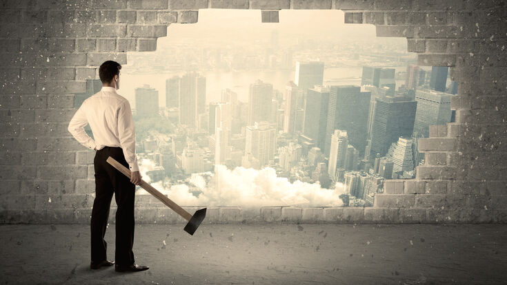 © ra2 studio - Fotolia break wall city building human man hammer old through limit indoor damage make big crack people person business concept one male concrete cracking creative success single men businessman idea suit creativity skyscraper leadership hole strategy hit forward problems decisions collapse restrict breakthrough possible view town urban cityscape centre power boss break wall city building human man hammer old through limit indoor damage make big crack people person business concept one male concrete cracking creative success single men businessman idea suit creativity skyscraper leadership hole strategy hit forward problems decisions collapse restrict breakthrough possible view town urban cityscape centre power boss