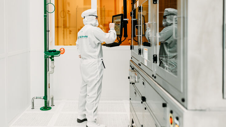 © SAL/Sarina Dobernig Im Forschungsreinraum von Silicon Austria Labs wird zuk?nftig f?r die Pilotlinie gearbeitet.